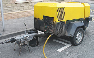 compressors for sandblasting and holes